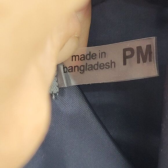 Casual Identity Quilted Vest Petite M Blue White Nautical Striped Zip Up Preppy - Picture 14 of 15